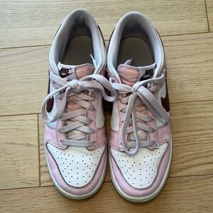 Nike Kids Pink and White Sneakers